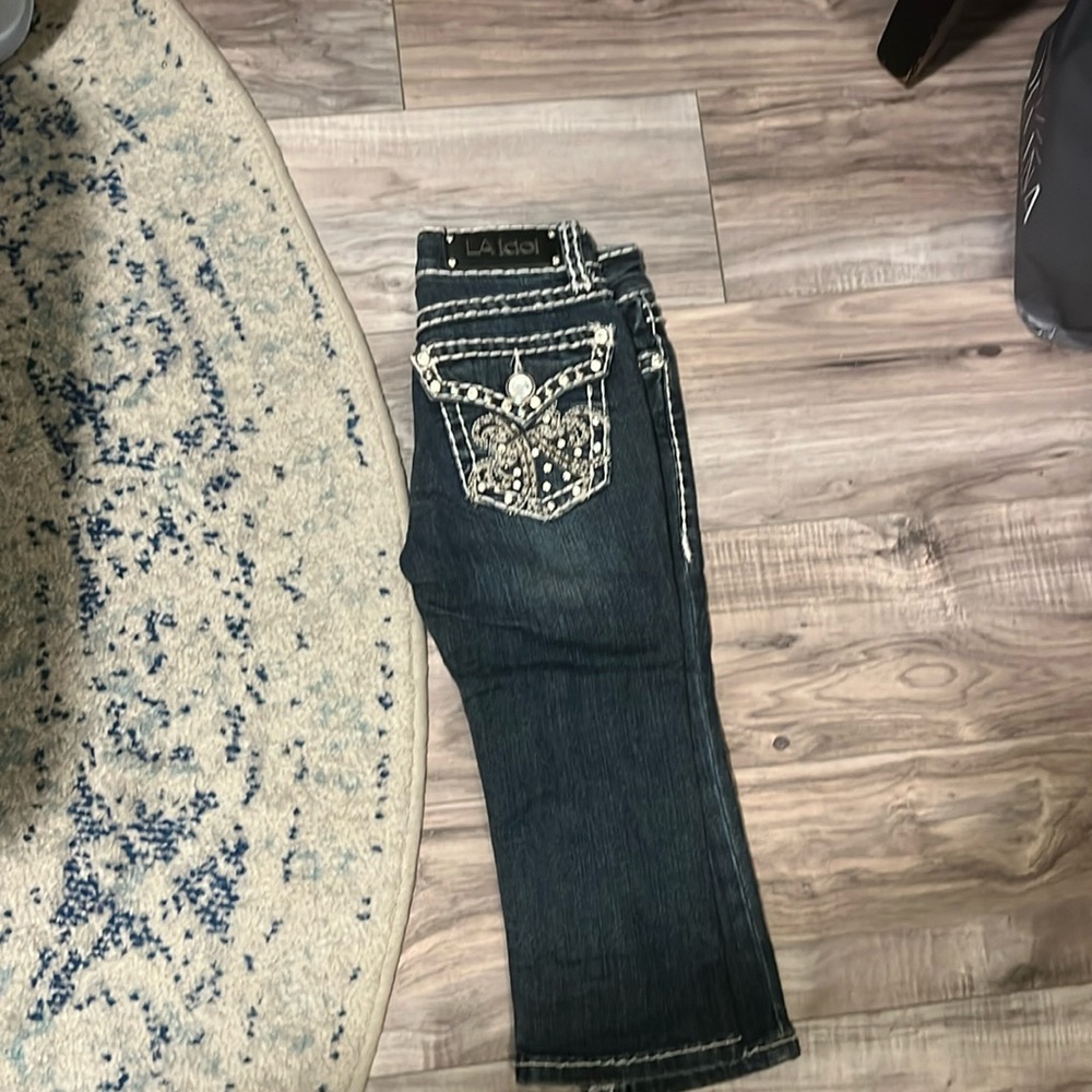 Kids La Idol Blingy Cropped jeans - Size 7